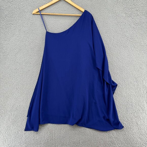 BCBGMaxAzria Alana Side Drape Dress Orient Blue Sleeveless Pullover Size XS - Picture 3 of 12
